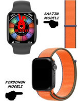 Bunnys Watch 8 Pro Android 45 mm Silikon Kordon Kare Unisex Akıllı Saat Mavi
