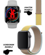 Rabbit Store Watch 8 Pro Android 45 mm Silikon Kordon Kare Unisex Akıllı Saat Sarı - Kahverengi