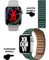 Bunnys Watch 8 Android GPS 45 mm Silikon Kordon Kare Unisex Akıllı Saat Yeşil