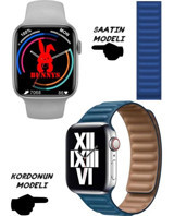 Bunnys Watch 8 Android GPS 45 mm Silikon Kordon Kare Unisex Akıllı Saat Mavi
