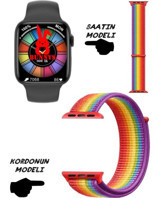 Rabbit Store Watch 8 Android GPS 45 mm Silikon Kordon Kare Unisex Akıllı Saat Çok Renkli