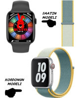 Bunnys Watch 8 Pro Android 45 mm Silikon Kordon Kare Unisex Akıllı Saat Turkuaz
