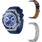 Rabbit Store Watch G3 Ultimate Android 45 mm Silikon Kordon Yuvarlak Unisex Akıllı Saat Lacivert + Kordon Hediye