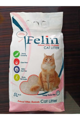 Felin Bebek Pudralı Topaklanan İnce Taneli Bentonit Kedi Kumu 5 kg