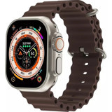 Bunnys Watch 8 Android GPS 49 mm Silikon Kordon Kare Unisex Akıllı Saat Kahverengi