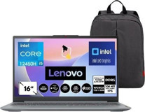 Lenovo Ideapad Slim 3 83ES002HTR Harici Intel UHD Graphics Intel Core i5 12450H 16 GB Ram 1 TB SSD 16 inç Full HD Windows 11 Pro Laptop + Snertech Çanta