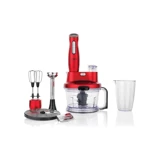 Schafer Meister 1500 ml Turbolu Çift Bıçaklı 4'lü Blender Seti Kırmızı