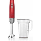 Korkmaz Vertex Duo 1000 ml Plastik Hazneli Turbolu Çift Bıçaklı Tekli Mini El Blender Kırmızı