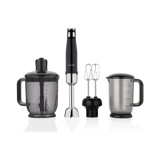 Korkmaz Performix mega 1000 ml Plastik Hazneli Turbolu 4 Bıçaklı 4'lü Sürahili Blender Siyah