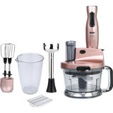 Fakir Mr Chef Quadro 1500 ml Buz Kırıcılı Turbolu 4 Bıçaklı 3'lü Blender Seti Rose Gold