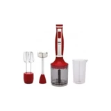 Fakir Shela 600 ml Plastik Hazneli 4 Bıçaklı 4'lü Blender Seti Kırmızı