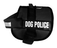 Pet Pretty Dog Police L Airtag Göğüs H Tipi Köpek Tasmaları Siyah