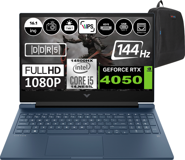 HP Victus 16 R1063NT 9J265EAH11 Harici GeForce RTX 4050 Intel Core i5 14500HX 96 GB DDR5 Ram 1 TB SSD 16.1 inç Full HD Windows 11 Home Oyuncu Laptop + Zetta Çanta