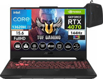 Asus Tuf Gaming F15 FX507VI-LP09628 Harici GeForce RTX 4070 Intel Core i7 13620H 64 GB Ram 4 TB SSD 15.6 inç Full HD Windows 11 Home Oyuncu Laptop + Zetta Çanta