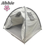 Abbie Sevimli Yıldızlar Yuvarlak Unisex Oyun Çadırı Gri