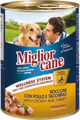 Miglior Welness System Hindili-Tavuklu Yetişkin Yaş Köpek Maması 405 gr 12'li