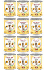 Ultravita Premium Yüksek Proteinli Sığır Etli Yetişkin Yaş Köpek Maması 415 gr 12'li