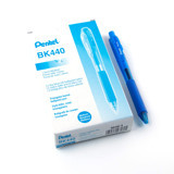 Pentel BK440 Plastik Tek Renkli 1.0 mm Mavi 12'li Tükenmez Kalem