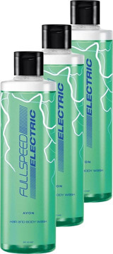 Avon Full Speed Electric Vetiver-Zerdeçal Yaprağı Duş Jeli 3x250 ml