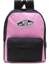 Vans Su Geçirmez 2 Gözlü Siyah-Pembe Lise Kız Sırt Çantası