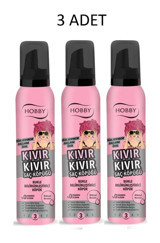 Hobby Kıvır Kıvır Dalgalı Saçlar İçin Şekillendirici Hacim Veren Saç Köpüğü 3x150 ml