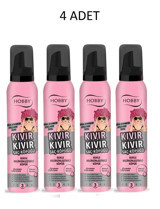 Hobby Kıvır Kıvır Dalgalı Saçlar İçin Şekillendirici Hacim Veren Saç Köpüğü 4x150 ml