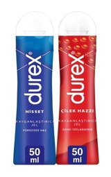 Durex Play Hisset Su Bazlı Çilekli-Sade Kayganlaştırıcı Jel 2x50 ml