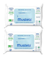 Mustela Compost Antibakteriyel 60 Yaprak 2'li Islak Mendil