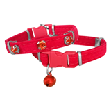 Markapet Taşlı 20-32 cm Zilli Kırmızı Gezdirme Boyun Kedi Tasması