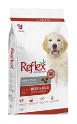 Reflex High Quality Biftekli ve Pirinçli Büyük Irk Yavru Kuru Köpek Maması 3 kg