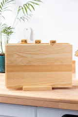 Finehome Wooddy Ahşap Orta Standlı Kahverengi 3'lü Kesme Tahtası