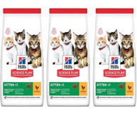 Hill's Science Plan Tavuk Yavru-Yetişkin Kuru Kedi Maması 3x3 kg