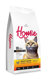 Homie Multi Color Tavuk Tahıllı Yetişkin Kuru Kedi Maması 15 kg