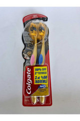 Colgate 360 Charcoal Yumuşak Parmak Ortodontik Manuel Yetişkin Diş Fırçası Gold