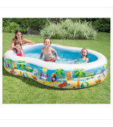 Intex 262 x 160 cm Oval Aile Boyu Şişme Havuz Çok Renkli