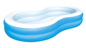 Bestway 262 x 157 cm Oval Aile Boyu Şişme Havuz Mavi