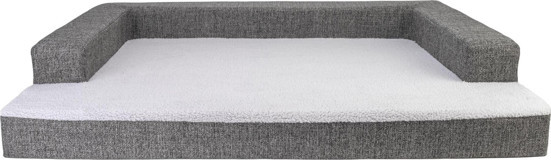 Pet Comfort Gloria Sofa Ortopedik Yıkanabilir Büyük Irk İç Mekan Köpek Yatağı Beyaz-Gri