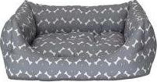 Pet Comfort Uniform Küçük Irk İç Mekan Köpek Yatağı Beyaz-Gri
