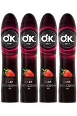 Okey Yenilebilen Su Bazlı Çilekli Kayganlaştırıcı Jel 4x100 ml