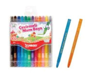 Mikro MB-12 Çevirmeli Silinebilir 12'li Mum Pastel Boya