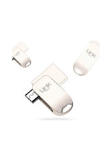 Linktech O564 Premium Mini Çift Taraflı USB 3.0 Usb Type-C 64 GB Flash Bellek Gümüş