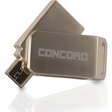 Concord Mini Çift Taraflı USB 2.0 Usb Micro-B 8 GB Flash Bellek Gümüş