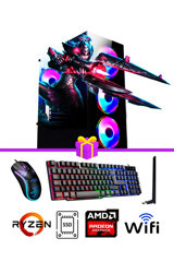 Ramtech Full Force FF447 Harici Radeon RX 580 AMD Ryzen 5 3600 32 GB Ram 256 GB SSD Tower FreeDos Masaüstü Oyuncu Bilgisayarı