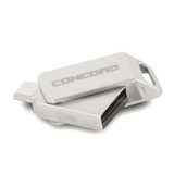 Concord C-OTG Mini Çift Taraflı USB 2.0 Usb Type-A Micro-A 8 GB Flash Bellek Gri