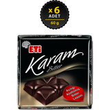 Eti Karam Bitter Çikolata 60 gr 6 Adet