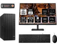 Hp Pro 290 G9 8T2X1ESMNT445 Dahili Intel UHD Graphics 770 Intel Core i7 13700 48 GB Ram 4 TB SSD Tower Windows 11 Pro 21.5 inç Monitörlü Masaüstü Bilgisayar + PER4 BELLEK