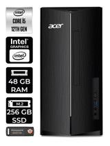Acer Aspire TC1760 DT.BHUEM.005 Dahili Intel UHD Graphics 730 Intel Core i5 12400 48 GB Ram 256 GB SSD Tower Windows 11 Pro Masaüstü Bilgisayar + PER4 BELLEK