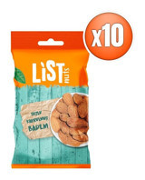 List Nuts Kavrulmuş Tuzlu Tane Badem İçi 10x40 gr