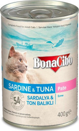 Bonacibo Sardalya-Ton Balığı Yaş Kedi Maması 400 gr