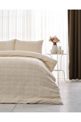 Doqu Home Gloria 4 Mevsim 200x220 cm Çarşaflı Çift Kişilik Nevresim Takımı Bej